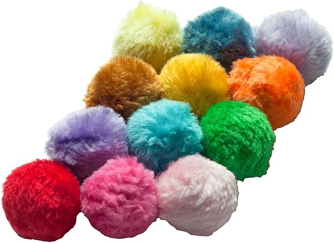 Fashion's Talk Cat Toys Furry Rattle Ball for Kitty 6 Pack