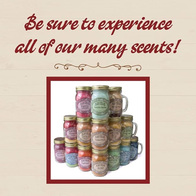 Our Own Candle Company, Mulled Cider Scented Mason Jar Candle, 100 Hour Burn Time,13 Ounces