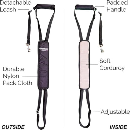 Dog Rear Sling Support Harness, SM Female, Machine Wash & Dry | Fits Small to Medium Size Dogs or Larger Barrel-Chested Breeds like Boxers, Bullies. Padded, Integrated Leash. Made in U.S.A.