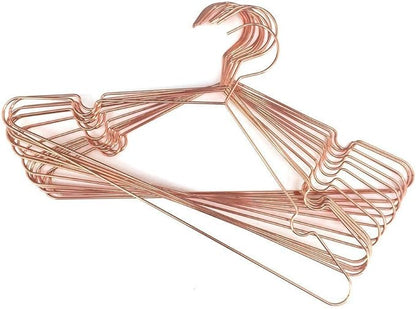 16.5" Rose Gold Copper Clothes Hangers - 30 Pack,Heavy Duty Strong Metal Hanger for Storage Display Sling Organization of Coat Shirts Dresses Jacket Elegant Standard Suit Accessory