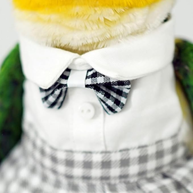 Bird Costume Bird Diaper Flight Suit Cute JK Dress Dress Skirt Clothes Cosplay Photo Prop for Parrots Macaw Cockatoo (with Diaper,M)