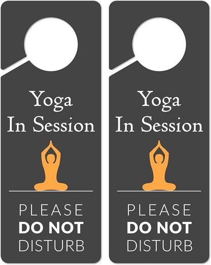 Do Not Disturb Door Hanger Sign, 2 Pack, Please Do Not Disturb Sign, Yoga In Session