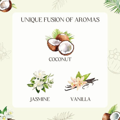 Coconut Candle, Scented Candles Gifts for Women, Candles Gift Set for Her, 3 Scented Votive Candles, Birthday Gifts for Women/Men (White, 7 oz)
