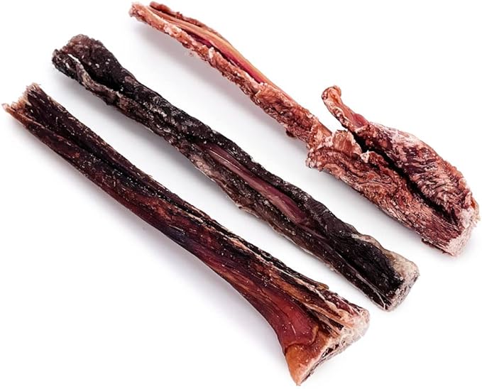 ValueBull Beef Jerky Gullet Sticks, Premium Dog Chews, 6 Inch, 100 Count Bulk Pack - Natural Collagen, Glucosamine & Chondroitin for Joint Health, Single-Ingredient Beef Esophagus
