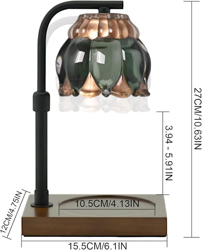 Candle Warmer Lamp Christmas Gifts for Women Mom, Compatible with All Jar Candles, Wax Melt for Candle Home Decor, Modern Farmhouse Decor, Candle Warmer Adjustable Height Timer DarkGreen