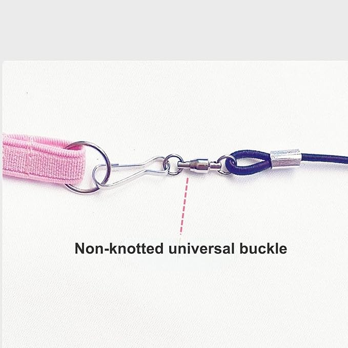 Pet Parrot Bird Harness Leash Adjustable Bird Flying Harness Traction Rope with Cute for Parrots Budgerigar Lovebird Cockatiel Mynah Outdoor Training Toy (Cockatiel/Green-cheeked Conure,Pink)