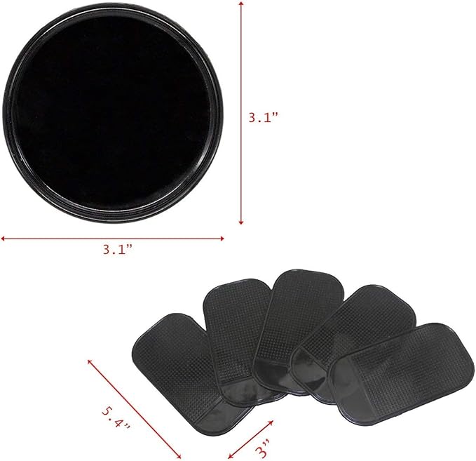 10pack Removable Silicone Sticky Anti-Slip Gel Pads Magic Gel Mat Stick to Car Dashboard Glass Mirrors Metal Tile Wall Kitchen Cell Phone Stand Recipe Holder Non-Slip Rug Pet Bowl Mat Pad