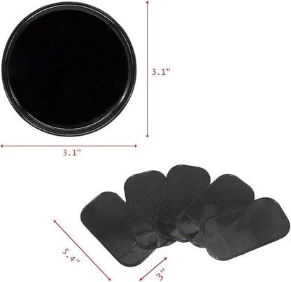 10pack Removable Silicone Sticky Anti-Slip Gel Pads Magic Gel Mat Stick to Car Dashboard Glass Mirrors Metal Tile Wall Kitchen Cell Phone Stand Recipe Holder Non-Slip Rug Pet Bowl Mat Pad