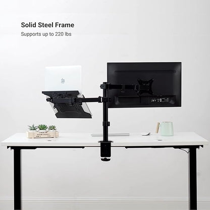 Progressive Desk Stand Up Electric Standing Desk, Compact Home Office Table, White Frame and Gray Oak MDF Tabletop Prime Ryzer 42" x 24"