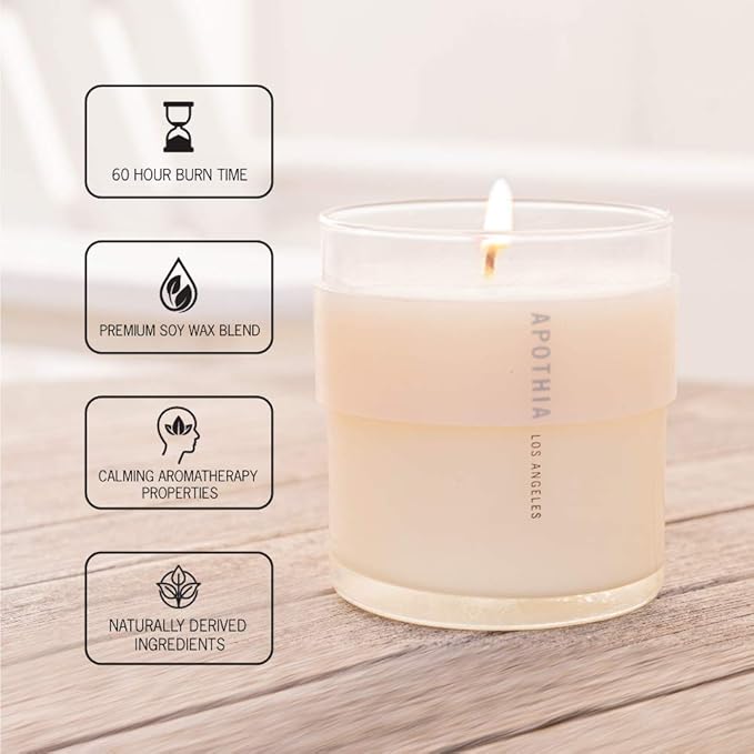 APOTHIA - Spiritual Candle | Sandalwood & Mint | Award Winning Scented Candles with Premium Soy Wax Blend | 60 Hour Long Burning | 9 oz | Small Batches for Luxury Quality