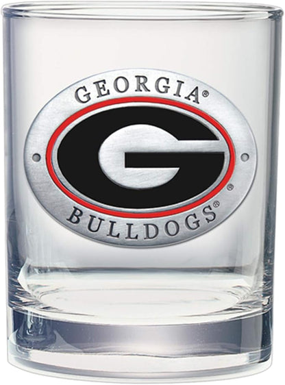 Heritage Pewter Georgia Double Old Fashion | Double Rocks Glass 14 OZ for Liquor | Expertly Crafted Pewter Glass
