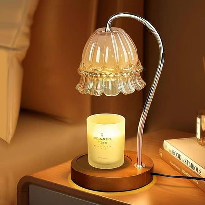 GEEZO Fragrance Candle Warmer Lamp，Electric Candle Warmer with Timer & Dimmer，Mom Christmas Birthday Gifts for Women, House Warming Gifts New Home Bedroom Decor