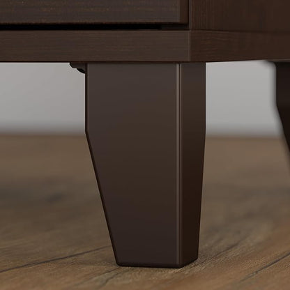 Bush Furniture Somerset L Shaped Desk with Hutch in Maple Cross | Corner Computer Table with Drawers, Cabinets and Pullout Keyboard/Laptop Tray for Home Office