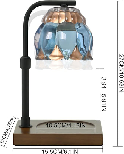 Candle Warmer Lamp Christmas Gifts for Women Mom, Compatible with All Jar Candles, Wax Melt for Candle Home Decor, Modern Farmhouse Decor, Candle Warmer Adjustable Height Timer SkyBlue
