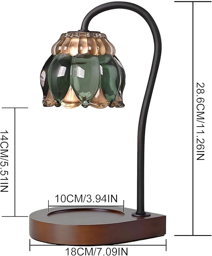 Candle Warmer Lamp Christmas Gifts - Birthday Gifts for Women Mom, Compatible with All Jar Candles, Wax Melt for Candle Home Decor, Modern Farmhouse Decor, Candle Warmer Timer DarkGreen
