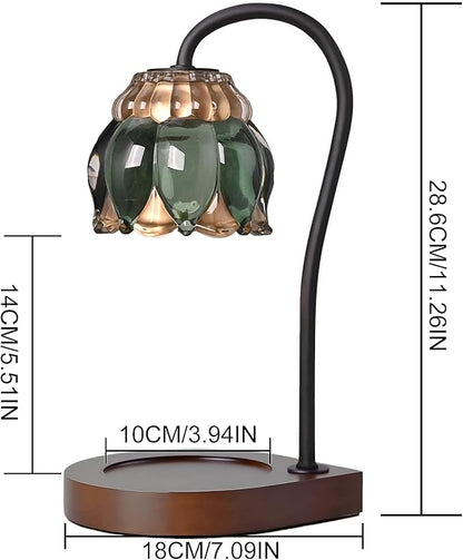 Candle Warmer Lamp Christmas Gifts - Birthday Gifts for Women Mom, Compatible with All Jar Candles, Wax Melt for Candle Home Decor, Modern Farmhouse Decor, Candle Warmer Timer DarkGreen
