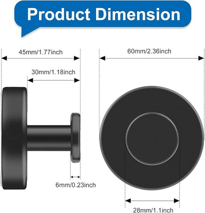 Suction Cup Hooks for Shower, Wreaths Hanger for Glass Door, Heavy Duty Bathroom Towels Hooks inside Shower, Stainless Steel, No Drill on Marble Mirror Tile Wall in Bedroom Kitchen (2, Black)