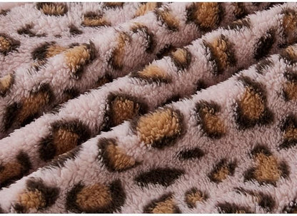 GreenJoy Leopard Print Dog Sweater – Stretchy Fleece Dog Turtleneck Sweatshirt for Puppies & Cats, Soft & Warm Pet Winter Clothes for Small, Medium & Large Dogs (Pink, Medium/Large)