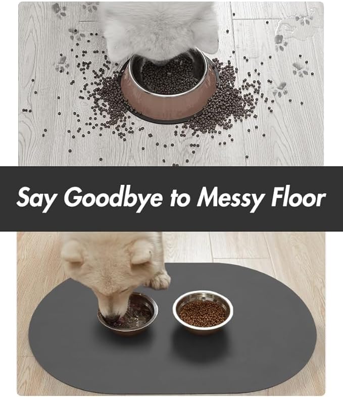 Absorbent Dog Food Mat-Dog Mat for Food and Water Bowl, Quick Dry Pet Food Mat, No Stains Cat Feeding mat, Pet Accessories Pet Supplies-Cat Water Bowl Mat for Messy Drinkers