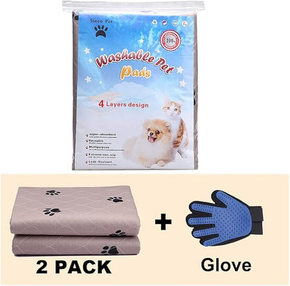 Washable Puppy Pads - Reusable, Super Absorbing, Waterproof, Large Dog Pee Pads for Dog Bed Mat