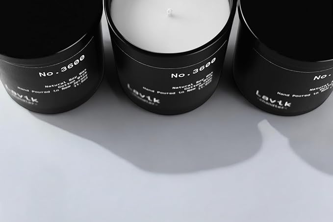 Luxury 11.50oz Scented Candle with grounding Base Notes of Birch, Cedarwood, Musk, Oakmoss, and Patchouli. Natural Soy Wax, Cotton Wick, Matte Black Jar. Gift or Elegant Decor for Home & Office