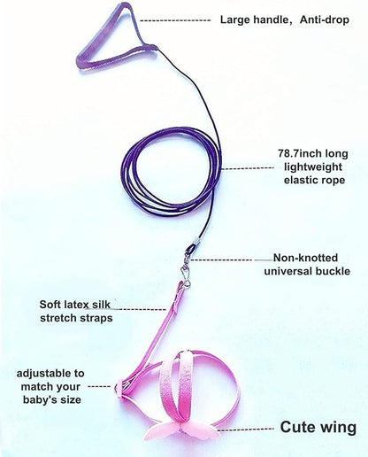Pet Parrot Bird Harness Leash Adjustable Bird Flying Harness Traction Rope with Cute for Parrots Budgerigar Lovebird Cockatiel Mynah Outdoor Training Toy (Cockatiel/Green-cheeked Conure,Pink)