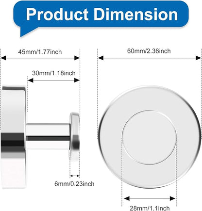 Suction Cup Hooks for Shower Towels Robes, Heavy Duty Wreaths Holder Hanger on Glass Window Door, Stainless Steel, No Drill on Smooth Wall, Mirror, Tile to Hang Swimsuit Washcloths (2, Chrome)