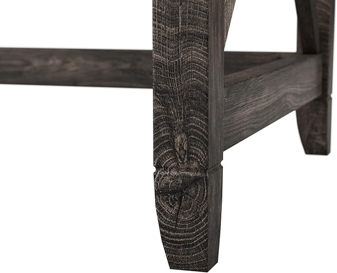 Bush Furniture Key West 60W Modern Farmhouse L Shaped Desk in Dark Gray Hickory, 60-Inch Corner Computer Table for Home Office Workspace