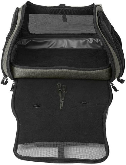 Travel Cat Carrier Bag - Portable Comfort Soft Sided Transpurrter Cat Carrier for Small Medium Cats Kitten up to 30 LBs Airline Approved Backpack with Shoulder Strap (Heather Grey)