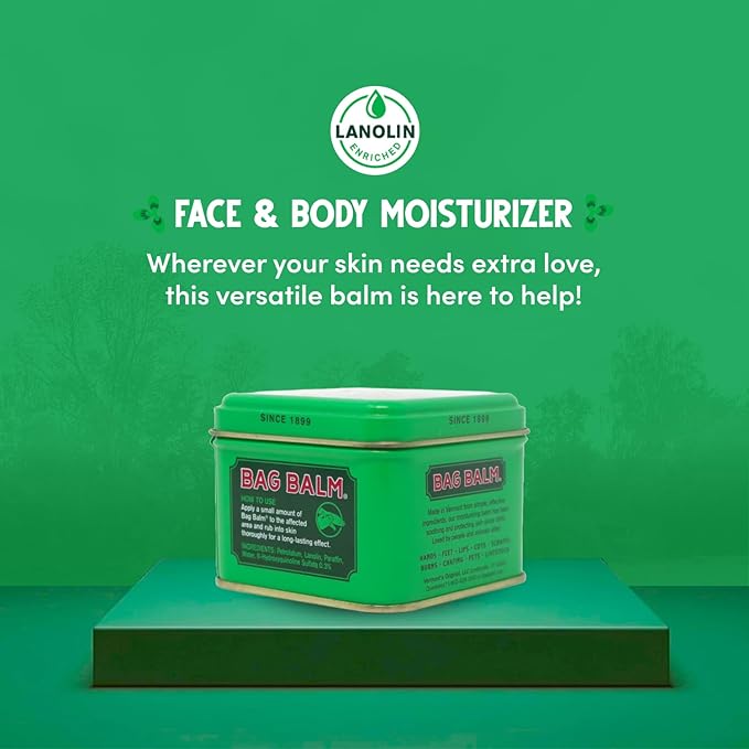 Bag Balm Vermont's Original for Dry Chapped Skin Conditions - Hand & Body (4 Ounce (Pack of 3))