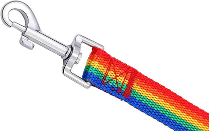 AMAGOOD 6 FT Puppy/ Dog Leash, Strong and Durable Traditional Style Leash with Easy to Use Collar Hook, Great for Small and Medium Dogs (3/4 in x 6 ft(Pack of 1), Rainbow)