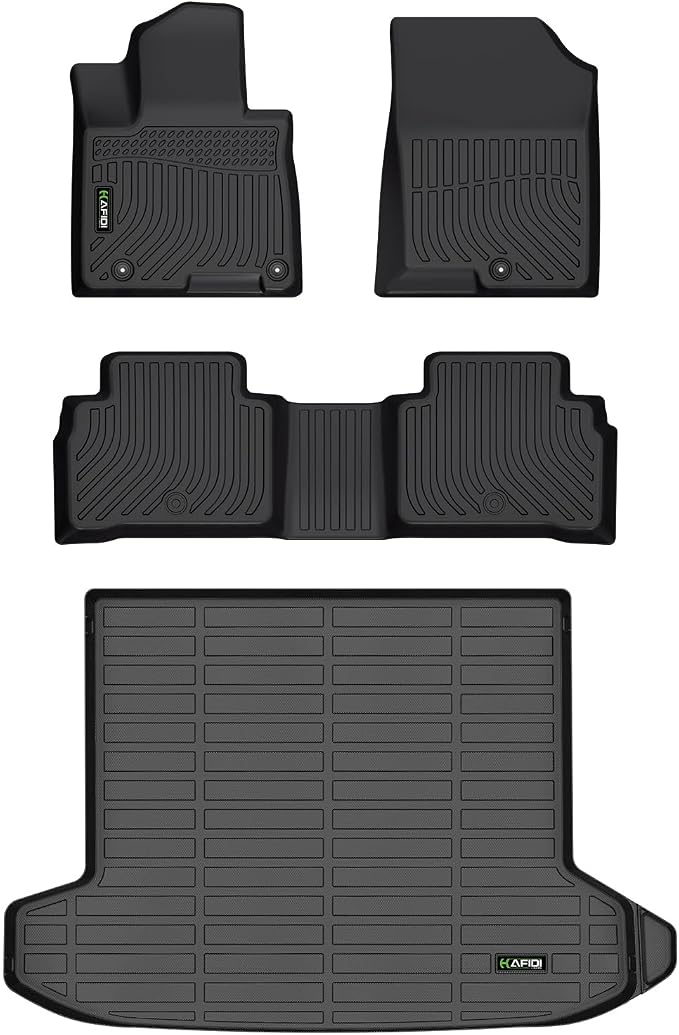 All Weather Car Floor Mats & Cargo Liner for 2022-2025 2026 Hyundai Tucson (No Hybrid Models) Custom Fit Full Set Accessories - Black
