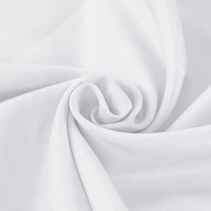 6 Pack White Tablecloth 90 x 132 Inch Table Cloth for 6 Foot Rectangle Tables, Wrinkle Resistant Washable Polyester Fabric Table Covers for Party, Wedding,Dining,and Banquet