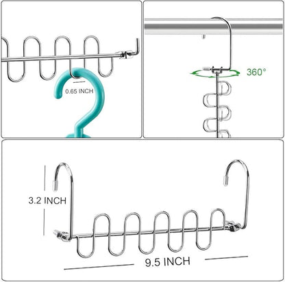 Meetu Space Saving Hangers Magic Cloth Hanger Metal Closet Organizer for Wardrobe Organization (Pack of 20)