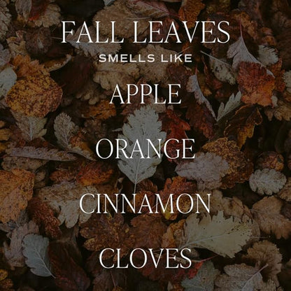 Sweet Water Decor Fall Leaves Candle, Autumn Scented Notes of Apple, Cinnamon, & Nectar, 40+ Hour Burn Time, Non-Toxic Soy Wax Blend, Poured in The USA, Cotton Wick, 9oz Glass Jar with Gold Lid