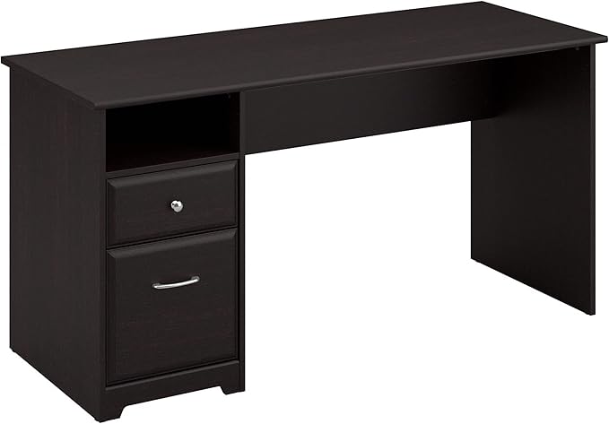Bush Furniture Cabot 60W Computer Desk with Drawers in Espresso Oak, Workstation and File Storage, Desktop with Organization Solutions for Home Office