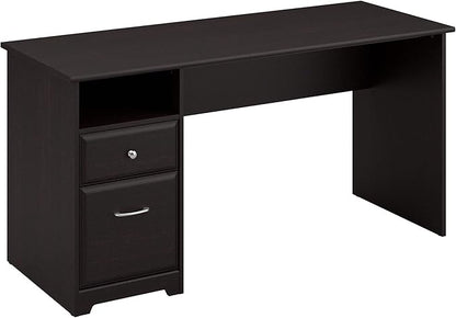 Bush Furniture Cabot 60W Computer Desk with Drawers in Espresso Oak, Workstation and File Storage, Desktop with Organization Solutions for Home Office