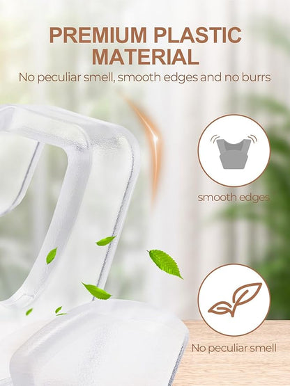 HOUSE DAY Space Saving Hangers 20 Pack, Clear Clothes Hanger Connector Hooks, Heavy Duty Hangers Space Saver, Premium College Dorm Room Essentials, Closet Organizers and Storage