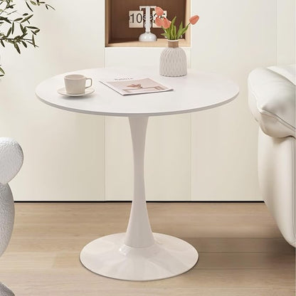 SoarFlash Kitchen Table and Chairs for 2, 24" Dining Table Set for 2 with Boucle Upholstered Chairs, 3 Piece Round Kitchen Table Set, Dining Room Table Set for Small Space, Apartment