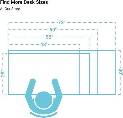 Progressive Desk Stand Up Adjustable Height Electric Standing Desk - 60"x30" Dual Motor, Computer Workstation Sit Stand Table for Home Office - Gray Oak, White Frame