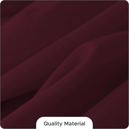 Fitable 8 Pack Round Tablecloths: Stain Resistant Wrinkle Free Circle Table Clothes, Washable Reusable Polyester Table Covers for Wedding Party Birthday Banquet Reception(Burgundy, 84 Inch)