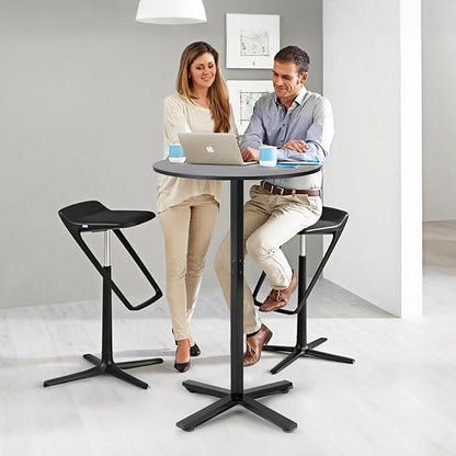 Bar Table,41 Inch Height Cocktail Table Round Bistro Bar Table with Metal Frame and Cross Base for Home,Kitchen Dining,Bar,Black