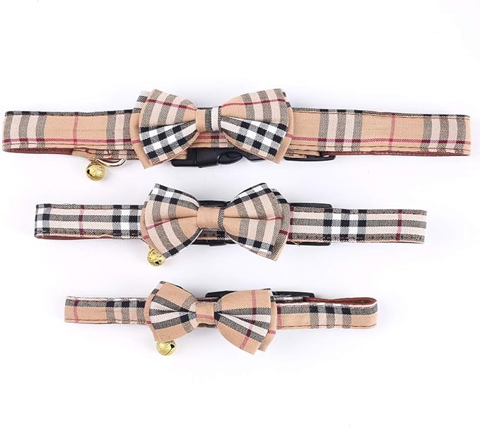 SuperBuddy Dog Collar, Adjustable Dog Collar with Bowtie, Pet Collar for Dog Soft Bowtie Dog Collars for Small Medium Large Pet