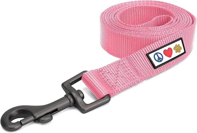 Pawtitas 6 FT Solid Color Leash for Puppy - Comfortable Handle Dog Training Leash - Extra Small/Small Millennial Pink