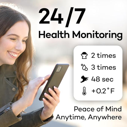 Health Tracker for Cats - Smart Cat Collar with Safety Breakaway Buckle for Indoor Cats, Wellness Alerts, Real-time Monitoring (Navy, XS)