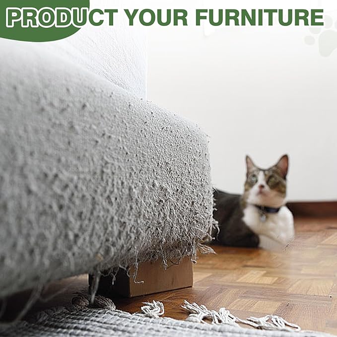 40'' Tall Cat Scratching Post Cat Tree, 3 Curved Design Palm Tree Cat Scratching Post with 8 Interactive Balls, Natural Sisal Rope Cat Scratchers for Indoor Cats, Multi-Combinable (Style D)
