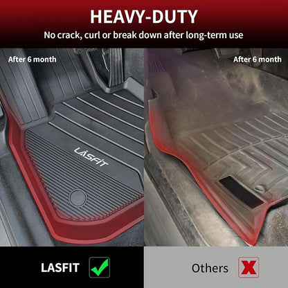 LASFIT 2018-2024 BMW X3 Floor Mats & Trunk Mat, Custom Fit TPE All Weather Car Liners Full Set for x3 30i/M/M40i/M Competition Accessories, Waterproof & Anti-Slip (Don't Fit X3 30e)
