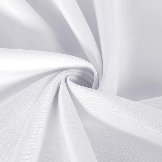 sancua 2 Pack Round Tablecloth 70 Inch White, Stain and Wrinkle Resistant Table Cloth - Washable Polyester Table Cover for Dining Tables, Buffet Parties and Camping
