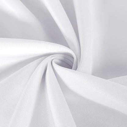 sancua 2 Pack Round Tablecloth 70 Inch White, Stain and Wrinkle Resistant Table Cloth - Washable Polyester Table Cover for Dining Tables, Buffet Parties and Camping