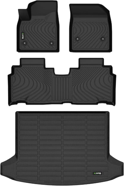 HAFIDI® Floor Mats & Cargo Liner Set Fit for 2024 2025 2026 Chevy Blazer EV &Honda Prologue All Weather Protection TPE Anti-Slip Full Set Floor Liners Custom Chevrolet Blazer Accessories - Black
